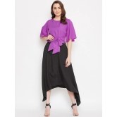 Women Knot Top With Asymmetry Skirt