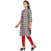 Aarika Gray Cotton Girls Kurti ( Pack of 1 ) - None