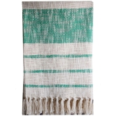 HUGS N RUGS - 3 Seater Cotton Throw ( Pack of 1 ) - Sea Green