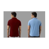 SKYRISE - Multicolor Cotton Blend Slim Fit Men's Polo T Shirt ( Pack of 2 ) - None