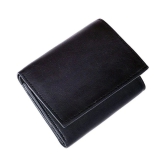 samtroh PU Black Casual Short Wallet - Black