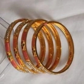 GOLD PLATED BANGLES-SET