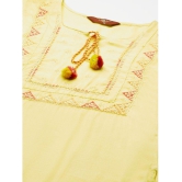 AMIRA'S INDIAN ETHNICWEAR - Yellow Rayon Women's Straight Kurti ( Pack of 1 ) - None