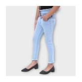 ICONIC ME- Kids Girl Sky Blue Denim Jeans - None