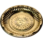 VRINDA METAL ART  Om Brass Puja Plate   Plate