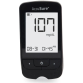 AccuSure Sensor Glucometer Machine with 25 Test Strips & 10 Lancets