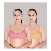 HAYA Pack of 2 Cotton Non Padded Womens Everyday Bra ( Multicolor ) - None