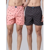 Joven Peach Cotton Mens Boxer- ( Pack of 2 ) - None