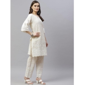 miravan - White Straight Cotton Women's Stitched Salwar Suit ( Pack of 1 ) - None