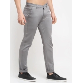 Rodamo  Men Grey Slim Fit Trousers