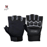 ZAYSOO Gray Nylon Mens Biker Gloves ( Pack of 1 ) - Gray