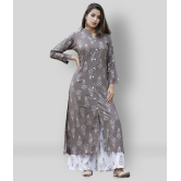 Lee Moda - Dark Grey Straight Rayon Women's Stitched Salwar Suit ( Pack of 1 ) - S