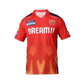 playR x Punjab Kings Cricket Fan Jersey Kids Half Sleeve-8 / Red / 100% Polyester