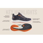 Sporty Casuals-Grey-Orange / UK 11