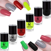 Revson Nail Lacquer | 6 ml | Long-Lasting, Glossy Nail Paint set | Fast Drying, Chip Resistant For Women (Pack of 6)(M-ShubhiJassycombo13)