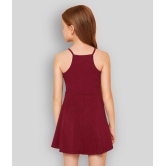 Addyvero - Maroon Cotton Blend Girls A-line Dress ( Pack of 1 ) - None