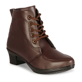 Commander Shoes - Brown Womens Ankle Length Boots - None