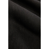 Cord Knit Textured Black Shirt-XL / Black