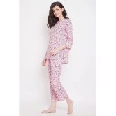 Clovia Cotton Nightsuit Sets - Purple Pack of 2 - 2XL