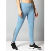 Technosport Blue Polyester Solid Tights - Single - None