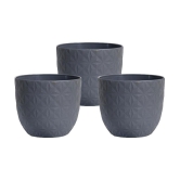 UGAOO Grey Plastic Pots ( Pack of 3 ) - Grey