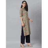 Stylum - Beige Rayon Womens Straight Kurti ( Pack of 1 ) - None