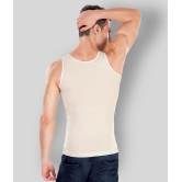 Dermawear - Beige Cotton Blend Men's Vest  ( Pack of 1 ) - M