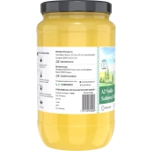 Farm Naturelle-A2 Desi Cow Ghee from Grass Fed Sahiwal Cows,Vedic Bilona Method-Curd Churned-Golden, Grainy & Aromatic, Keto Friendly, Non-GMO, Lab Tested, Glass Jar-1000ml and a Wooden Spoon.