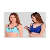 Zourt - Multicolor Cotton Solid Women's Maternity Bra ( Pack of 2 ) - 34B