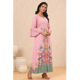 Juniper Rayon Printed Ankle Length Womens Gown - Pink ( Pack of 1 ) - None