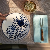 Blue Pottery Quarter Plate Set