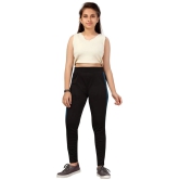 Aarika Girls Black-Blue Colour Track Pant - None