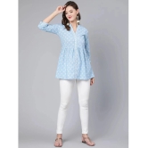 Antaran - Blue Cotton Womens Straight Kurti ( Pack of 1 ) - None