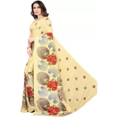 LEELAVATI - Yellow Crepe Saree With Blouse Piece ( Pack of 1 ) - Yellow