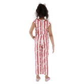 Kids Cave - White Rayon Girls Jumpsuit ( Pack of 1 ) - None