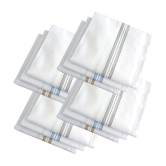 THRIFTKART White Cotton Mens Handkerchief ( Pack of 6 ) - White