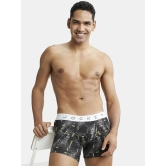 Jockey NY02 Men Super Combed Cotton Elastane Printed Trunk - Black - None