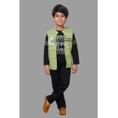 DKGF Fashion - Green Cotton Blend Boys Shirt & Pants ( Pack of 1 ) - None