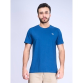 Mens 100% Cotton Petrol Blue Half Sleeves Expert Tee - ET3