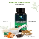 Vedapure Naturals Veda Testo-19 Anabolic Booster - 60 Capsules &  Veda Ashwagandha Anxiety & Stress Relief-60 capsules Combo Pack