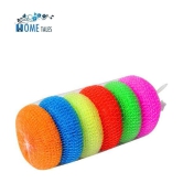 HOMETALES Cleaning Combo Sponge Scrub Pad 3U & Plastic Scrubber 6U