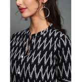 Antaran Cotton Striped Straight Womens Kurti - Black ( Pack of 1 ) - None