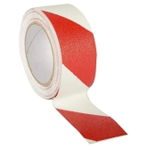 CONNECTWIDE Anti-Slip Tape - 2 Inch x 5 meters Red-White Heavy Duty Non-Skid Tape High Traction Safety Walk Track Treads Grit Grip Tape Strips Sticker Abrasive for Stairs Step, Safety Tape (Red/White)