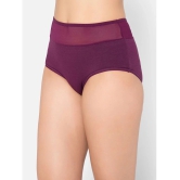 Clovia - Purple Cotton Solid Womens Briefs ( Pack of 1 ) - None