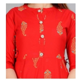 Smien - Red Rayon Women''s Anarkali Kurti ( Pack of 1 ) - None