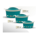 Milton - Green Steel Thermoware Casserole ( Set of 3 , 1350 mL ) - Green