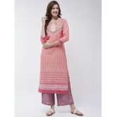 Pannkh - Pink Viscose Womens Straight Kurti ( Pack of 1 ) - None