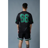 Go Devil 66 (in Green) Printed Black Polyester Co-ord Set for Men M