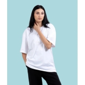 AKTIF White Cotton Blend Womens T-Shirt ( Pack of 1 ) - None