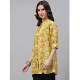 Divena - Mustard Rayon Womens Ethnic A-Line Top ( Pack of 1 ) - None